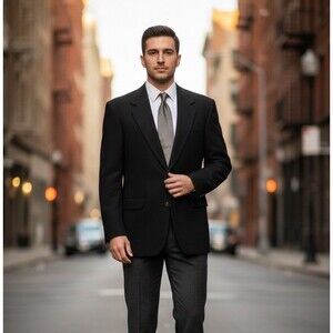 Joseph Lyman Bloomingdale's Men 42-43L Pure Cashmere Blazer Jacket Sport Coat